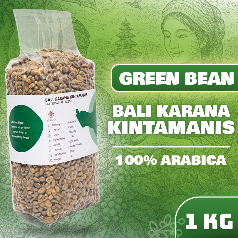 Green Bean Arabika Bali Karana Kintamani - Natural Process (Specialty) 1kg