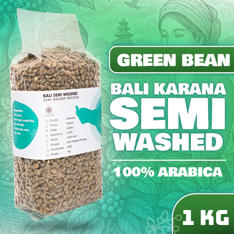 Green Bean Arabika Bali Kintamani - Semi Washed 1Kg