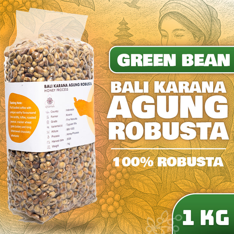 Green Bean Bali Karana Agung Robusta-Honey Process 1kg